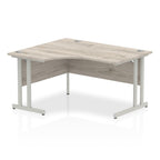 Office furniture impulse-140mm-left-crescent-desk-cantilever-leg Dynamic  Grey Oak Desk Colour Silver Leg