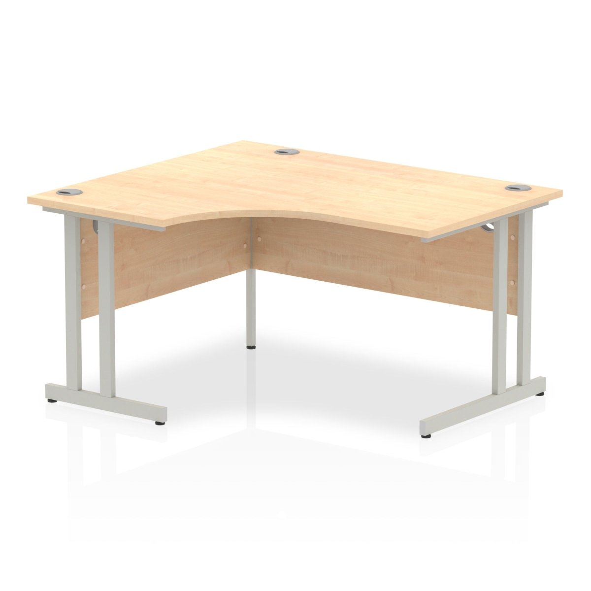 Office furniture impulse-140mm-left-crescent-desk-cantilever-leg Dynamic  Maple Desk Colour Silver Leg