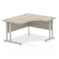 Office furniture impulse-140mm-right-crescent-desk-cantilever-leg Dynamic  Grey Oak Desk Colour Silver Leg