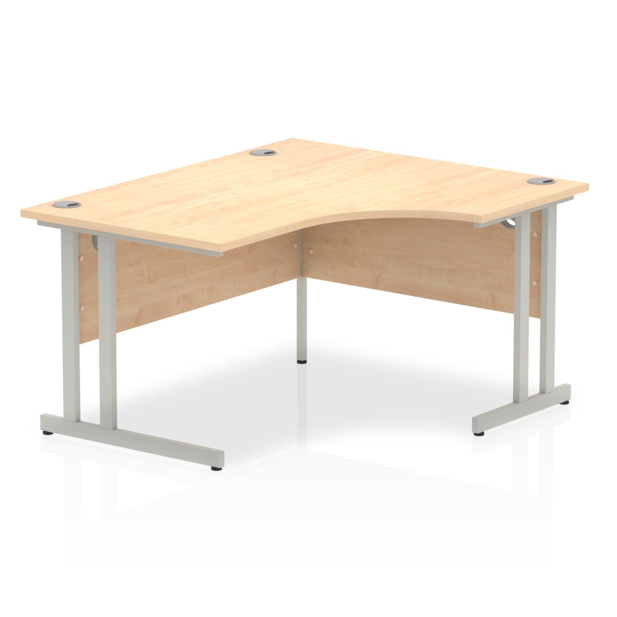 Office furniture impulse-140mm-right-crescent-desk-cantilever-leg Dynamic  Maple Desk Colour Silver Leg