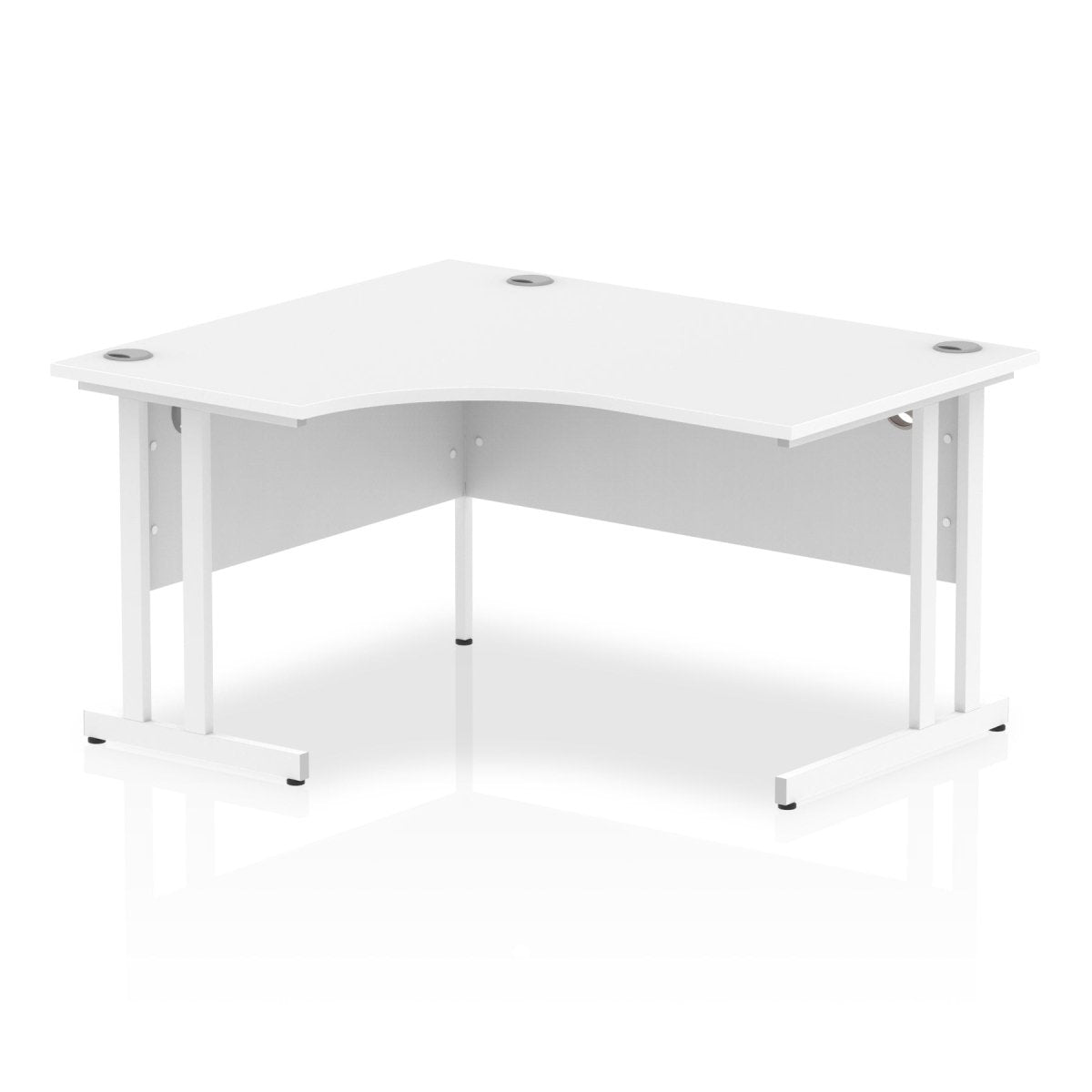 Office furniture impulse-140mm-left-crescent-desk-cantilever-leg Dynamic  White Desk Colour White Leg