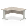 Office furniture impulse-140mm-left-crescent-desk-cable-managed-leg Dynamic  Beech Desk Colour White Leg
