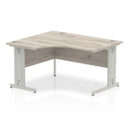 Office furniture impulse-140mm-left-crescent-desk-cable-managed-leg Dynamic  Beech Desk Colour White Leg