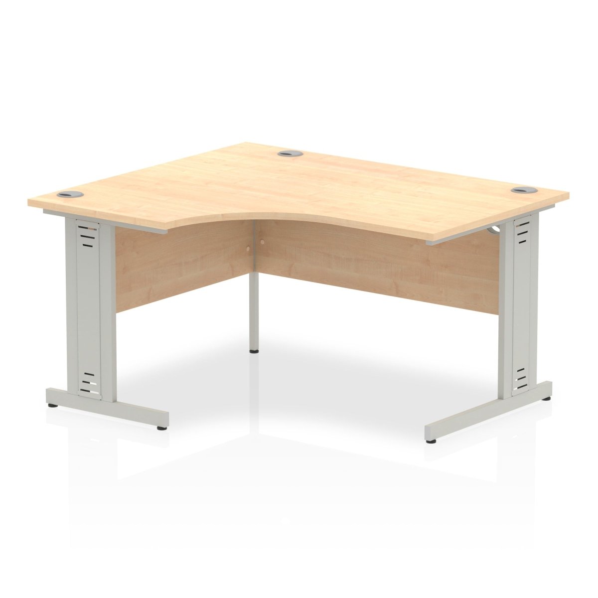 Office furniture impulse-140mm-left-crescent-desk-cable-managed-leg Dynamic  Grey Oak Desk Colour White Leg