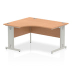 Office furniture impulse-140mm-left-crescent-desk-cable-managed-leg Dynamic  Maple Desk Colour Black Leg