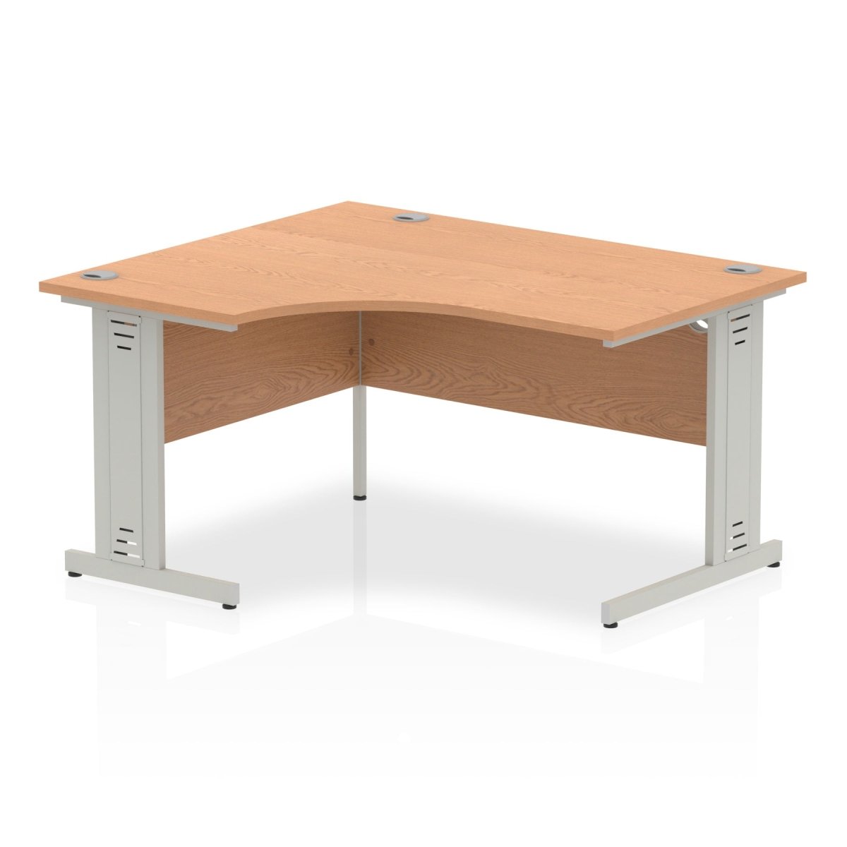 Office furniture impulse-140mm-left-crescent-desk-cable-managed-leg Dynamic  Maple Desk Colour Black Leg