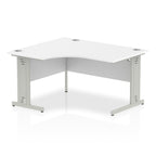 Office furniture impulse-140mm-left-crescent-desk-cable-managed-leg Dynamic  Oak Desk Colour Silver Leg