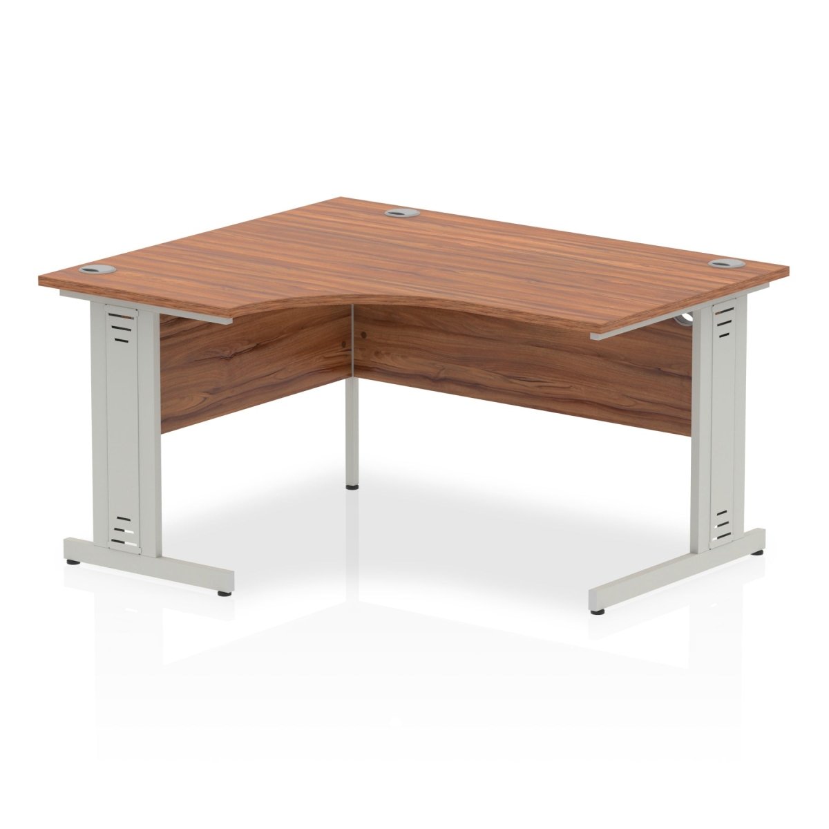 Office furniture impulse-140mm-left-crescent-desk-cable-managed-leg Dynamic  Maple Desk Colour White Leg