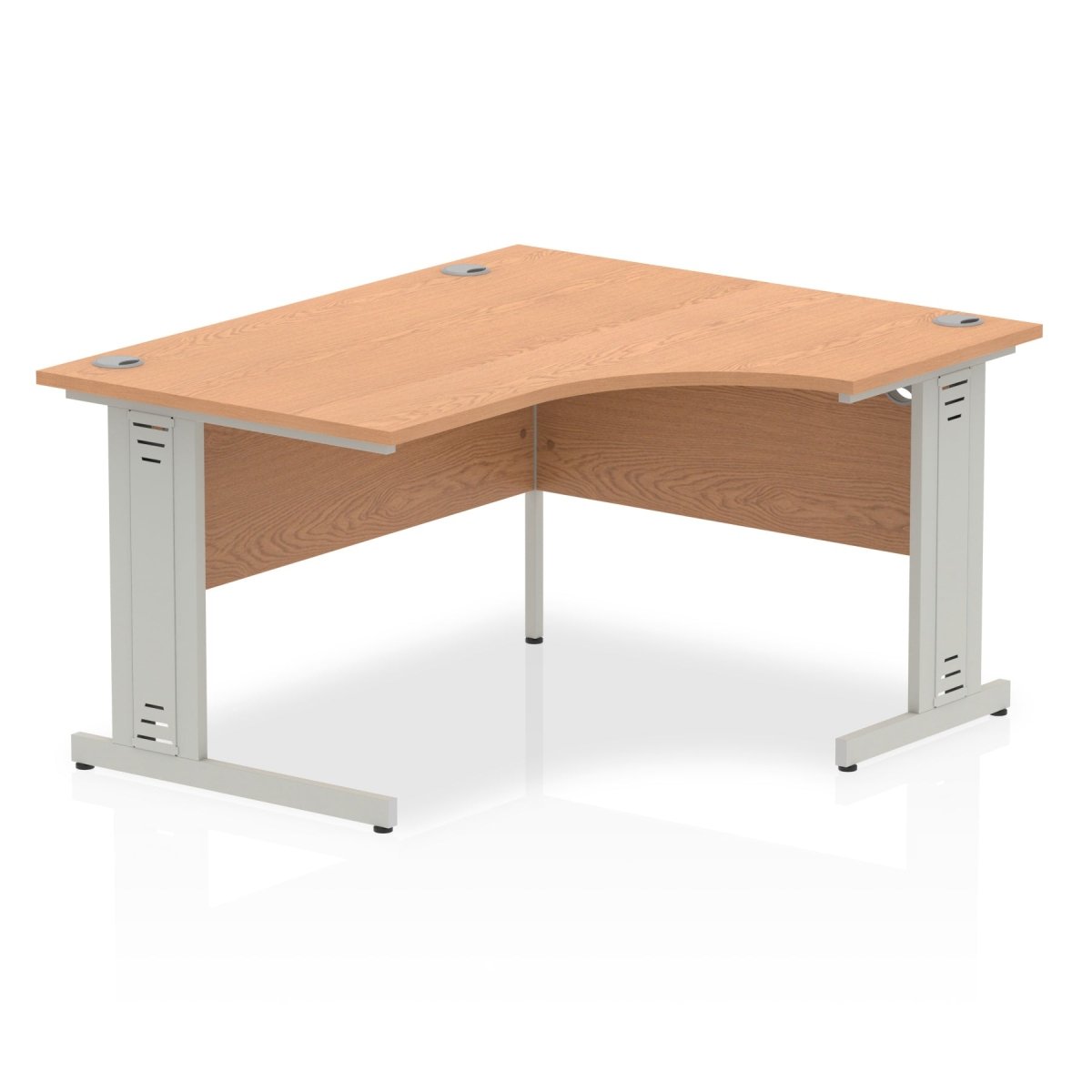 Office furniture impulse-140mm-right-crescent-desk-cable-managed-leg Dynamic  Maple Desk Colour Black Leg