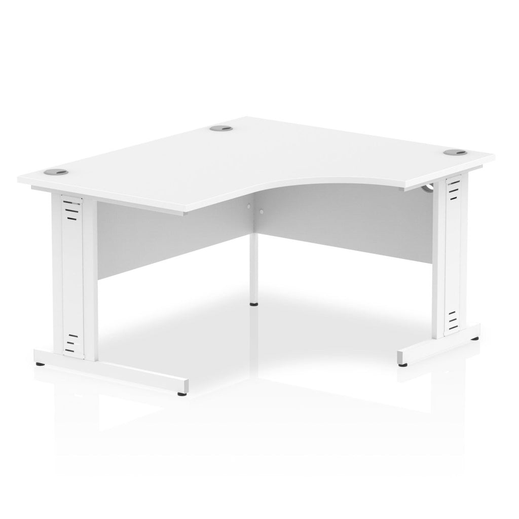 Office furniture impulse-140mm-right-crescent-desk-cable-managed-leg Dynamic  Oak Desk Colour White Leg