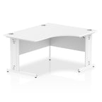 Office furniture impulse-140mm-right-crescent-desk-cable-managed-leg Dynamic  Oak Desk Colour White Leg