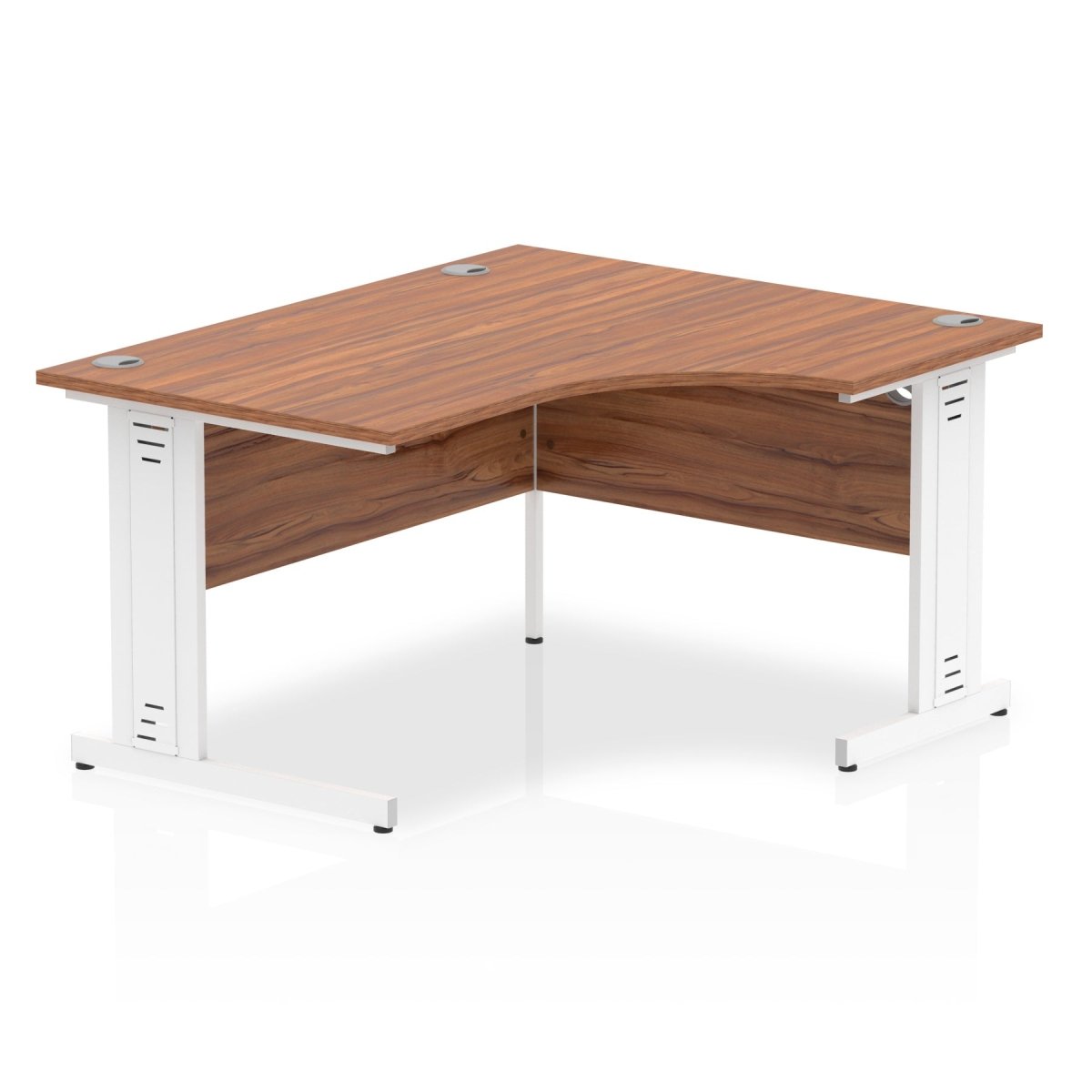 Office furniture impulse-140mm-right-crescent-desk-cable-managed-leg Dynamic  Oak Desk Colour Black Leg