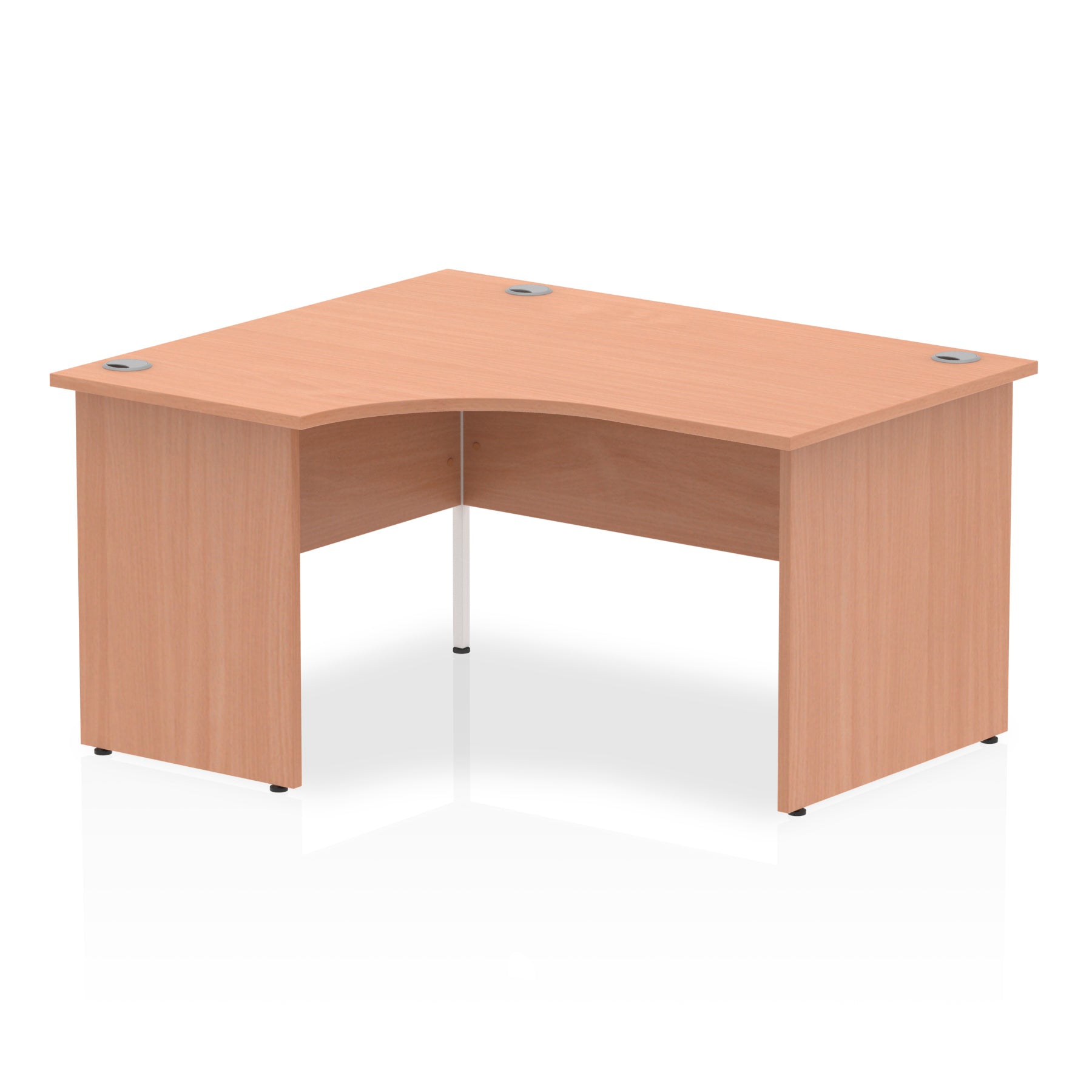 Office Desk Impulse 140cm Left Crescent Desk Panel End Leg Beech Colour Beech 