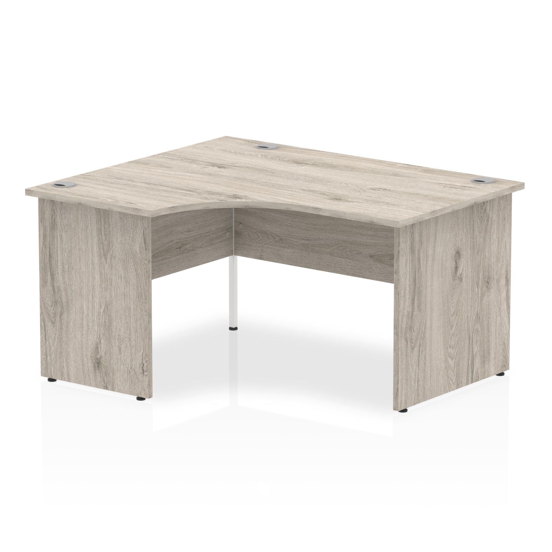 Office furniture impulse-140mm-left-crescent-desk-panel-end-leg Dynamic  Grey Oak Colour Grey Oak 