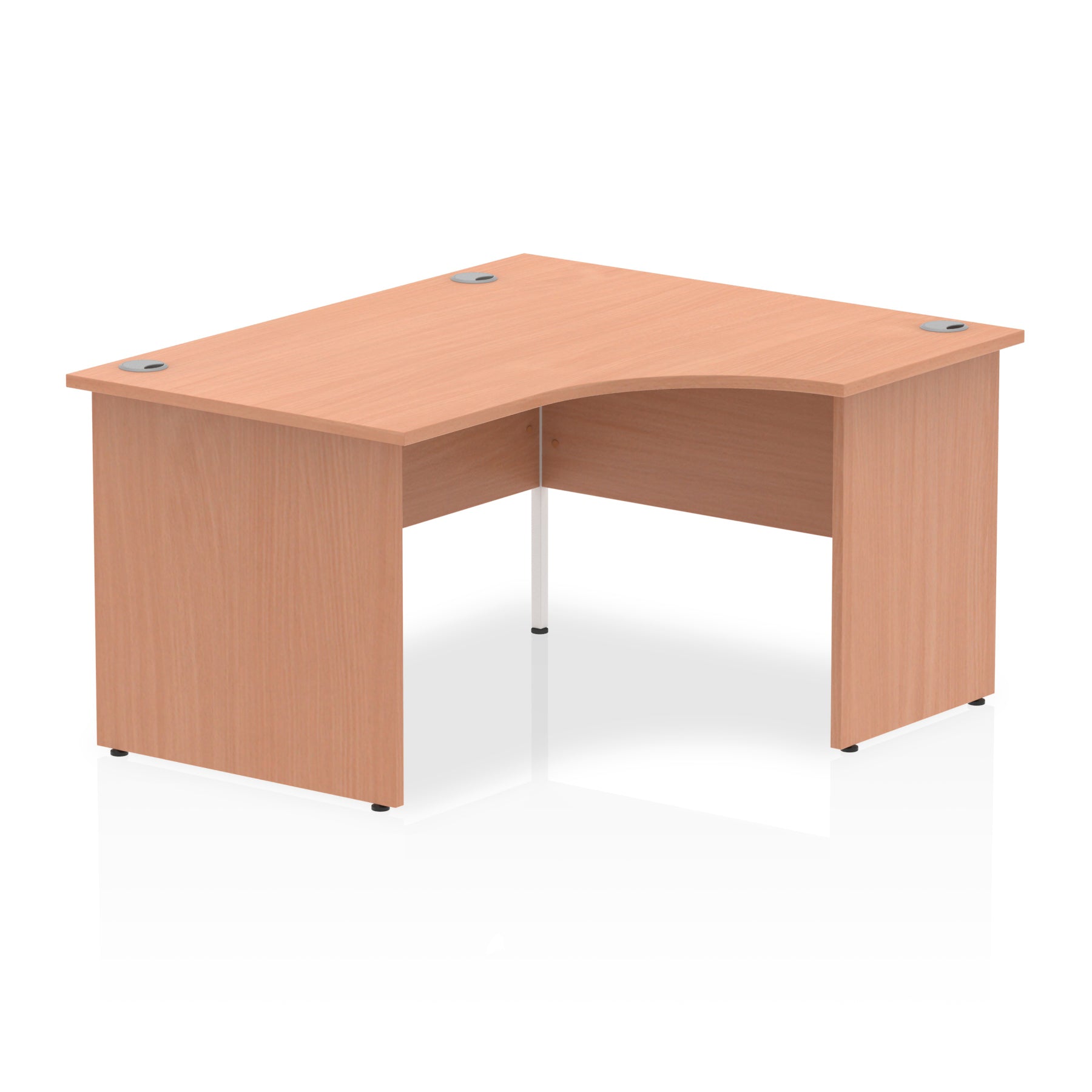 Office Desk Impulse  140cm Right Crescent Desk Panel End Leg Beech Colour Beech 