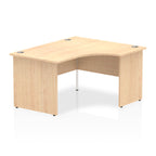 Office furniture impulse-140mm-right-crescent-desk-panel-end-leg Dynamic  White Colour Maple 