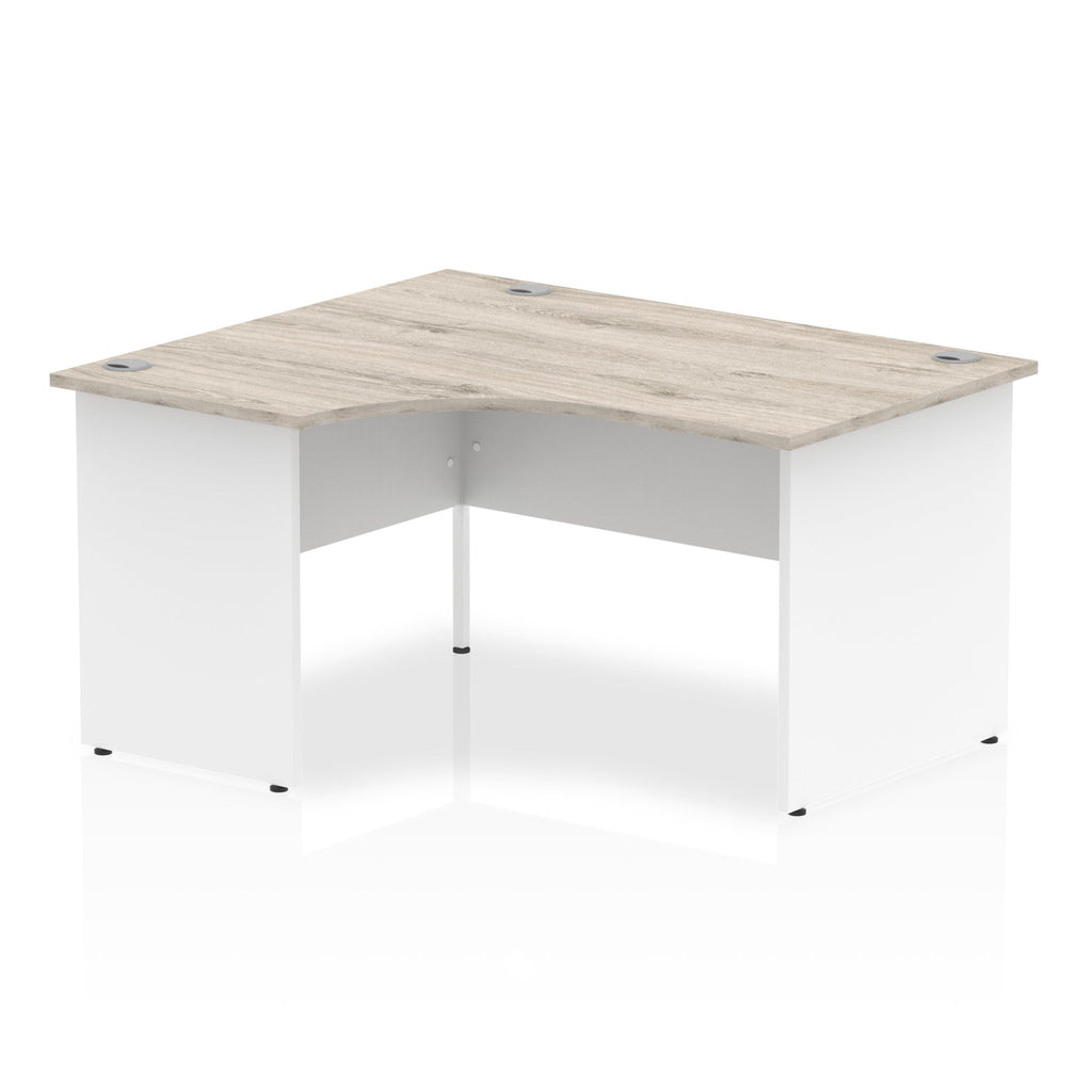 Office furniture impulse-140mm-left-crescent-desk-panel-end-leg Dynamic  White Colour Grey Oak 