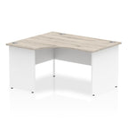 Office furniture impulse-140mm-left-crescent-desk-panel-end-leg Dynamic  White Colour Grey Oak 