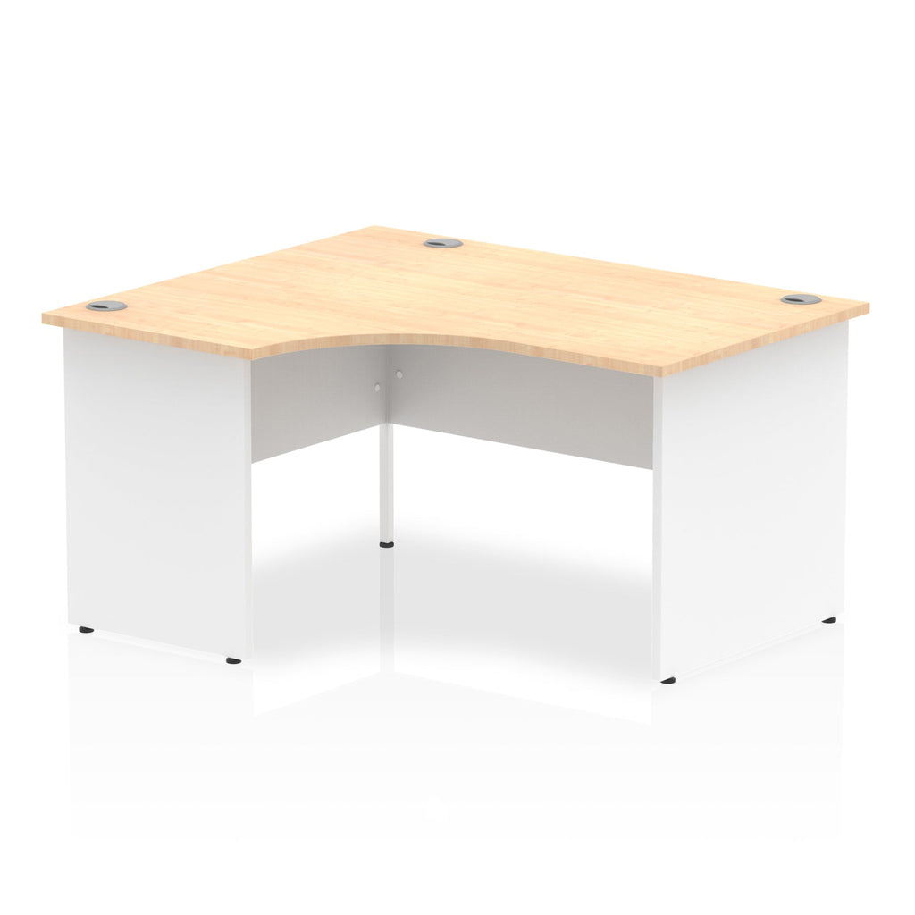 Office furniture impulse-140mm-left-crescent-desk-panel-end-leg Dynamic  White Colour Maple 