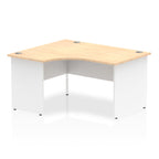 Office furniture impulse-140mm-left-crescent-desk-panel-end-leg Dynamic  White Colour Maple 