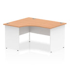 Office furniture impulse-140mm-left-crescent-desk-panel-end-leg Dynamic  White Colour Oak 