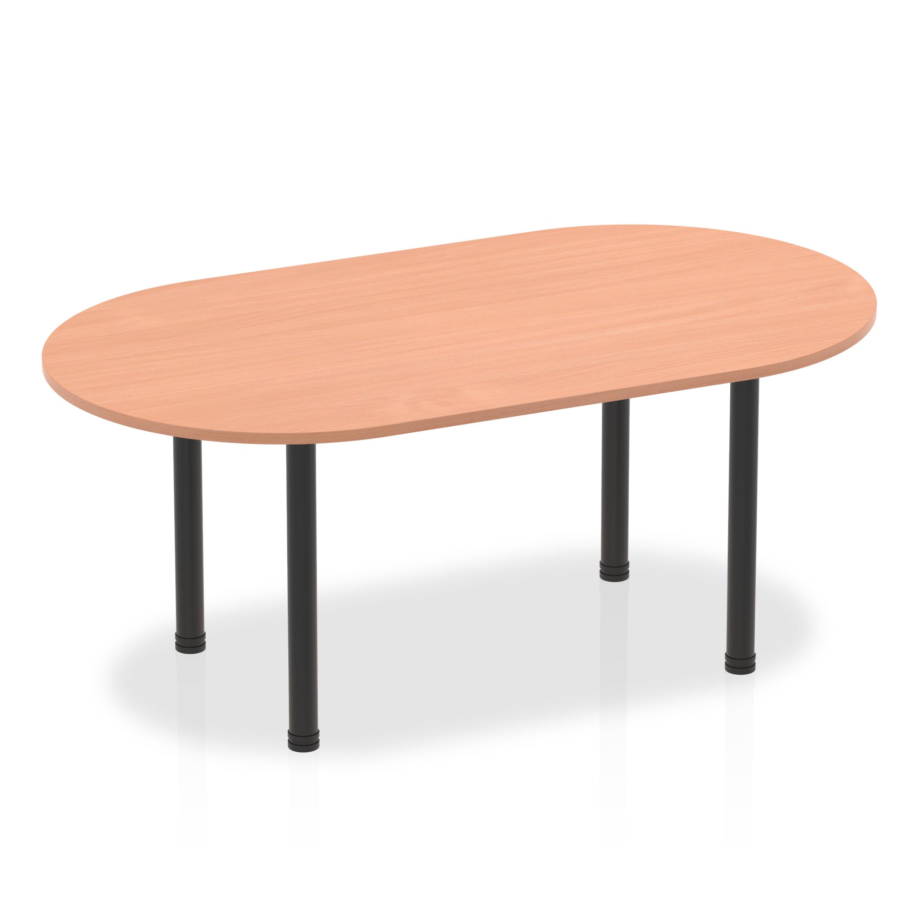 Office Boardroom Impulse Post Leg meeting table by Dynamic Beech 180 Wide  Black