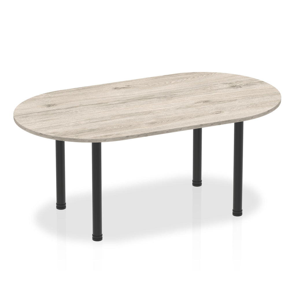 Office furniture impulse-boardroom-table-with-post-leg Dynamic  Beech 180 Wide  Aluminium