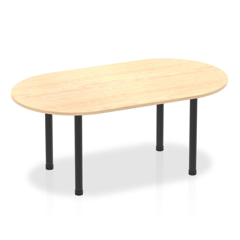 Office furniture impulse-boardroom-table-with-post-leg Dynamic  White 240 Wide  Aluminium