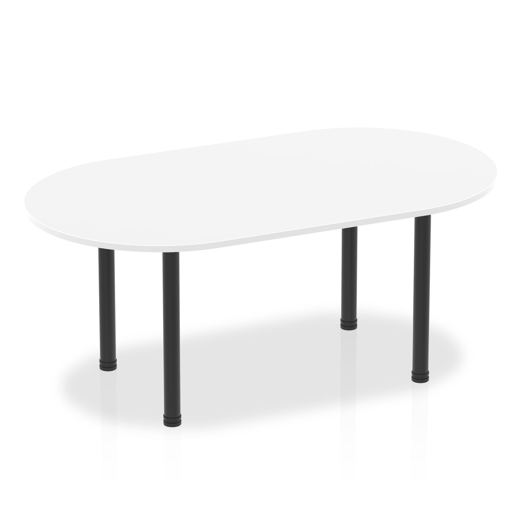 Office furniture impulse-boardroom-table-with-post-leg Dynamic  Grey Oak 180 Wide  Black
