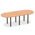 Office furniture impulse-boardroom-table-with-post-leg Dynamic  Grey Oak 180 Wide  White