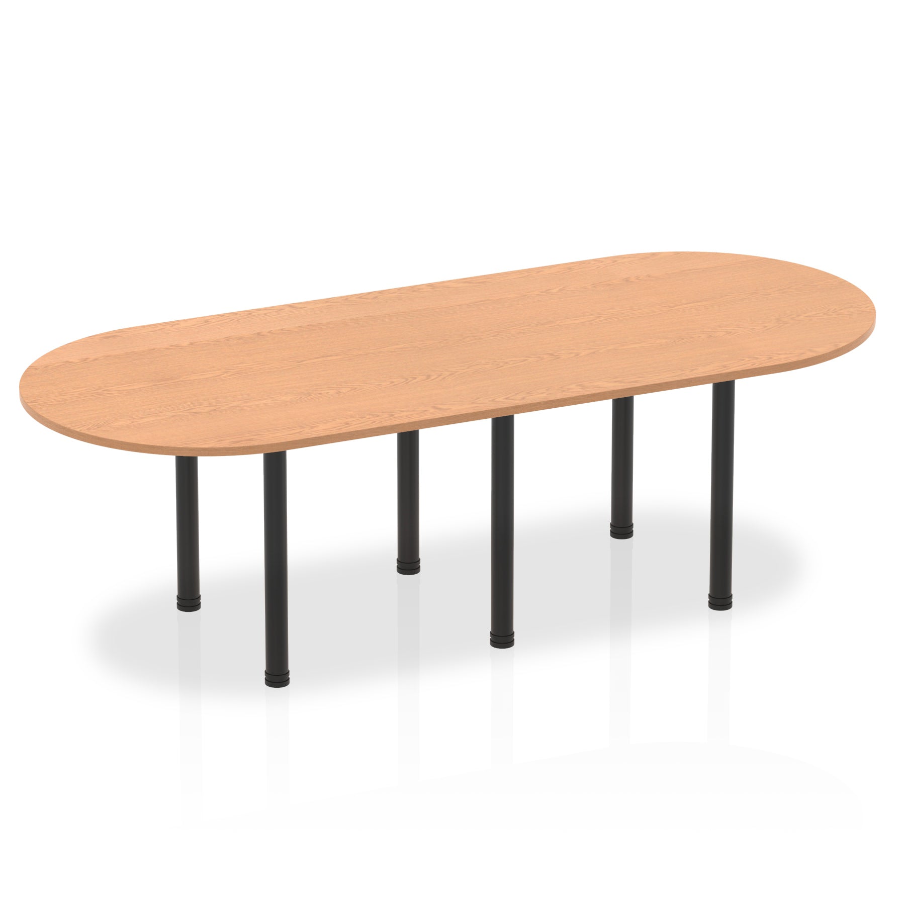 Office furniture impulse-boardroom-table-with-post-leg Dynamic  Grey Oak 180 Wide  White
