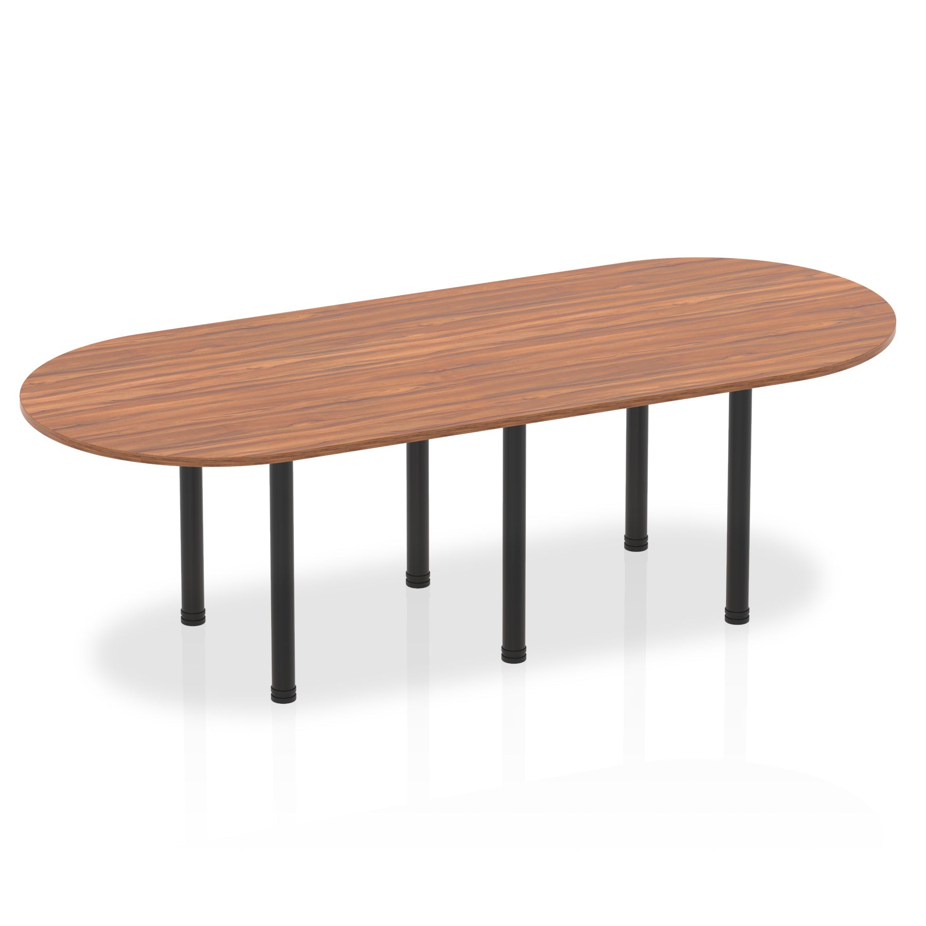 Office furniture impulse-boardroom-table-with-post-leg Dynamic  Maple 180 Wide  Black
