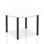 Office furniture impulse-round-table-with-post-leg Dynamic  White Desk Colour 120 Wide
