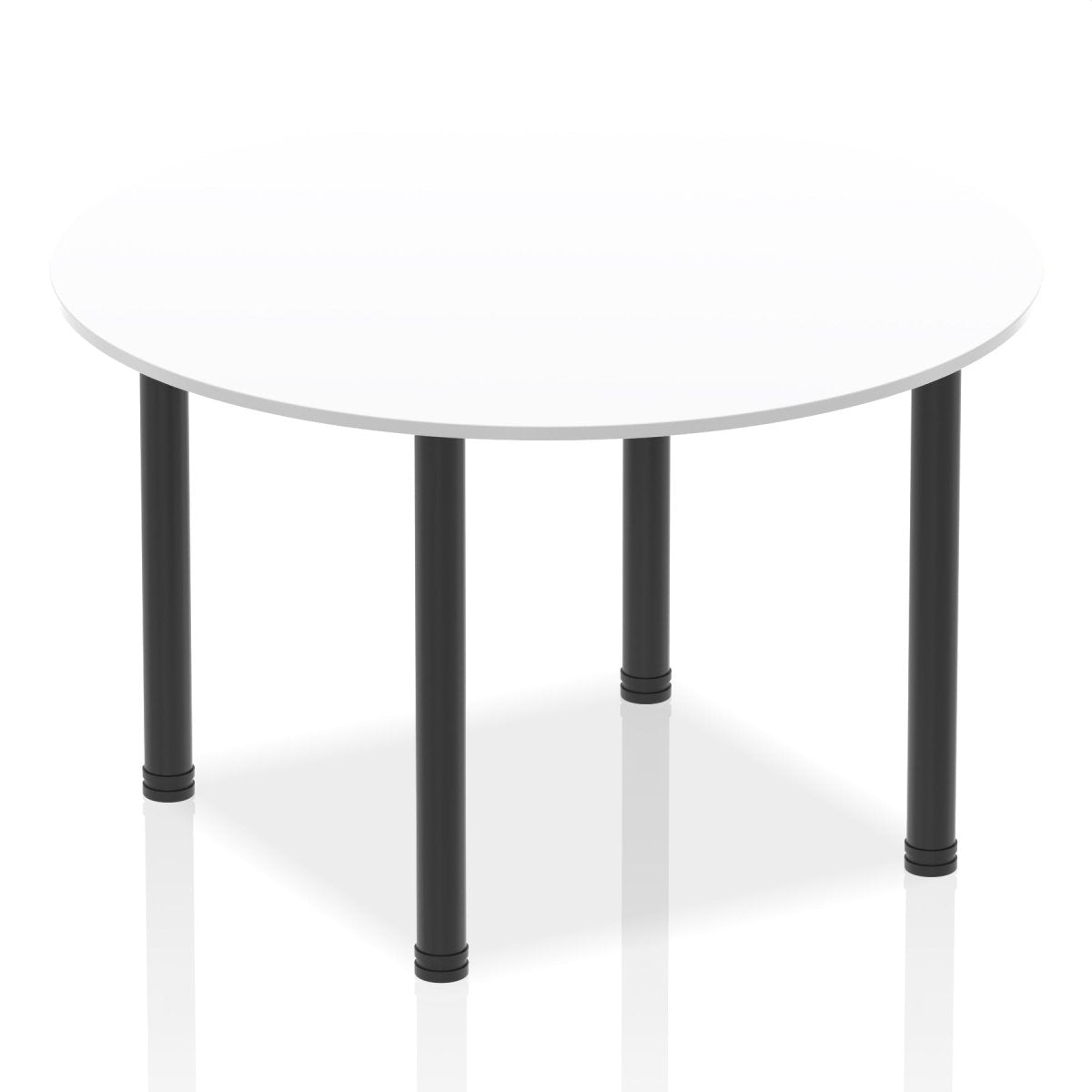 Office furniture impulse-round-table-with-post-leg Dynamic  White Desk Colour 120 Wide