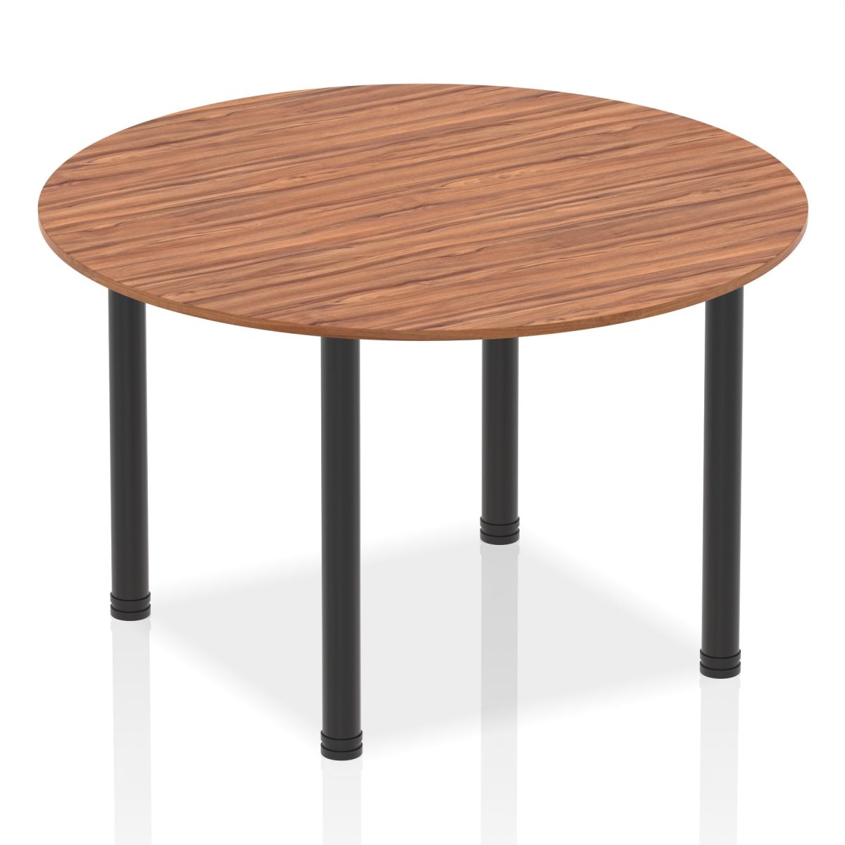Office furniture impulse-round-table-with-post-leg Dynamic  Walnut Desk Colour 120 Wide