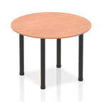 Office Table Impulse Round Table With Post Leg Beech Desk Colour 100 Wide