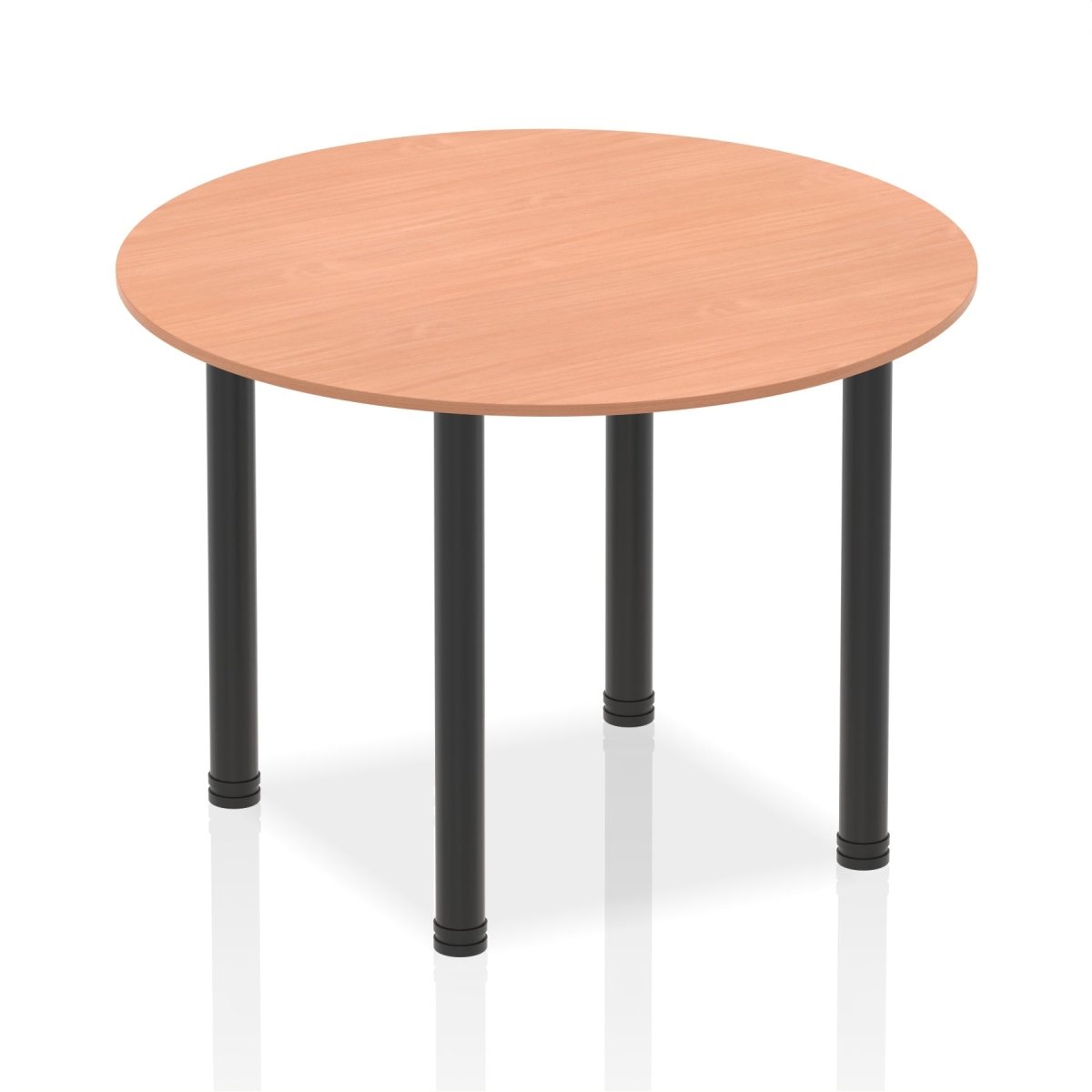 Office Table Impulse Round Table With Post Leg Beech Desk Colour 100 Wide