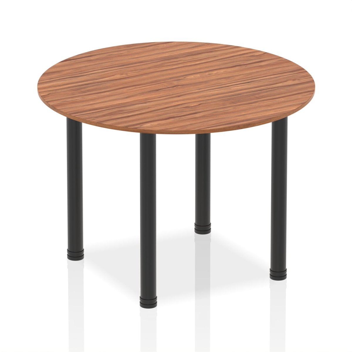 Office furniture impulse-round-table-with-post-leg Dynamic  Walnut Desk Colour 100 Wide