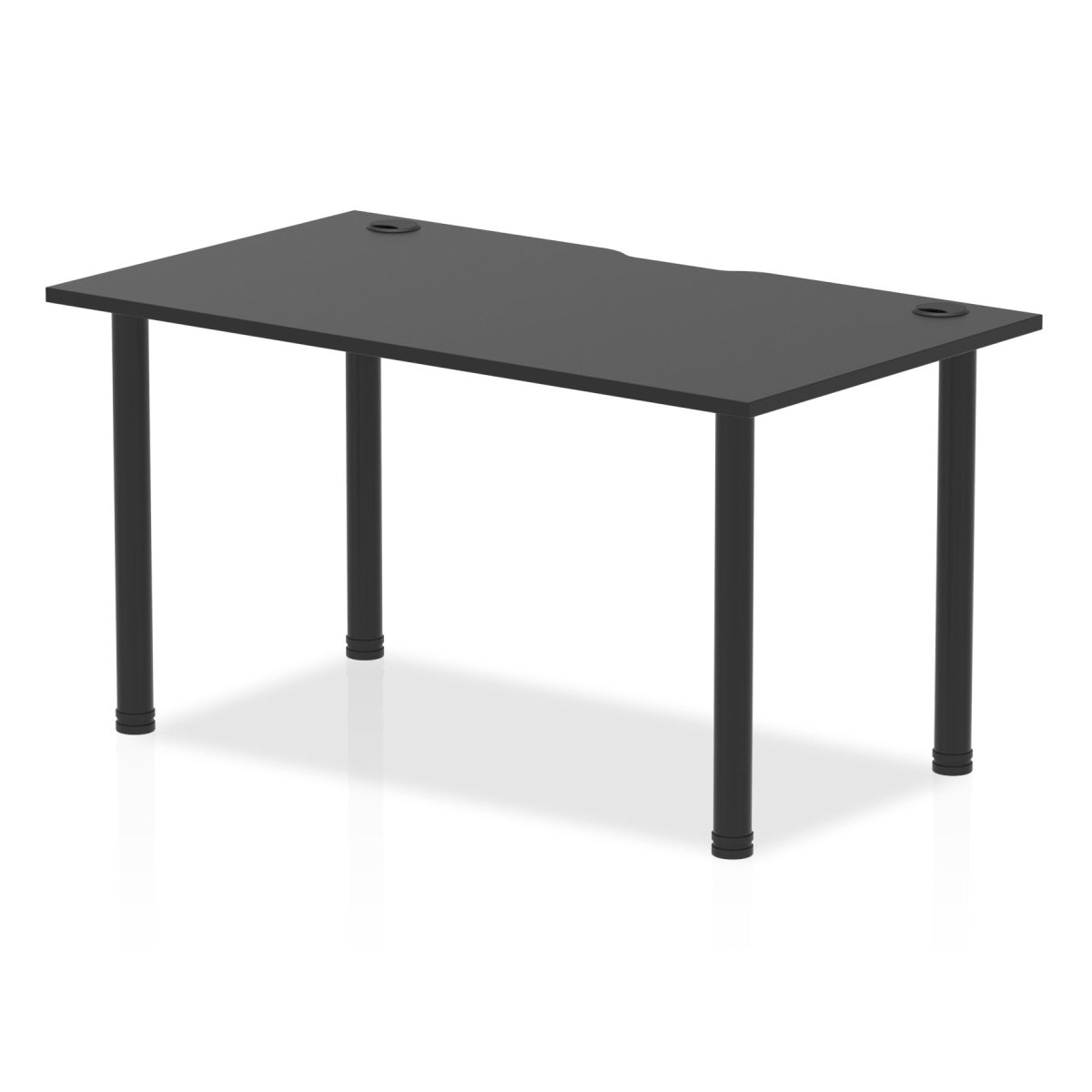 Office furniture impulse-black-series-straight-table Dynamic  Black 140 Wide