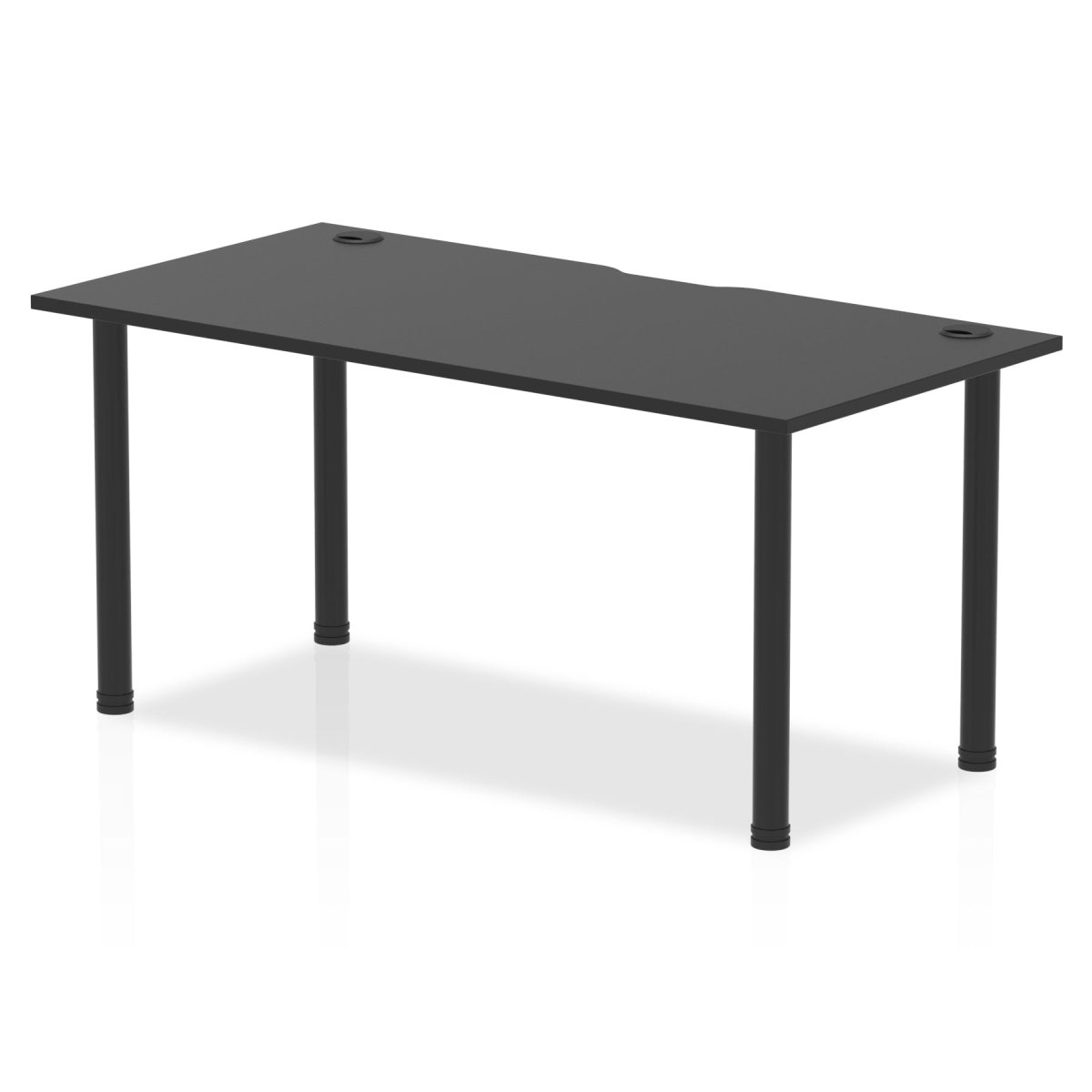 Office furniture impulse-black-series-straight-table Dynamic  Black 160 Wide