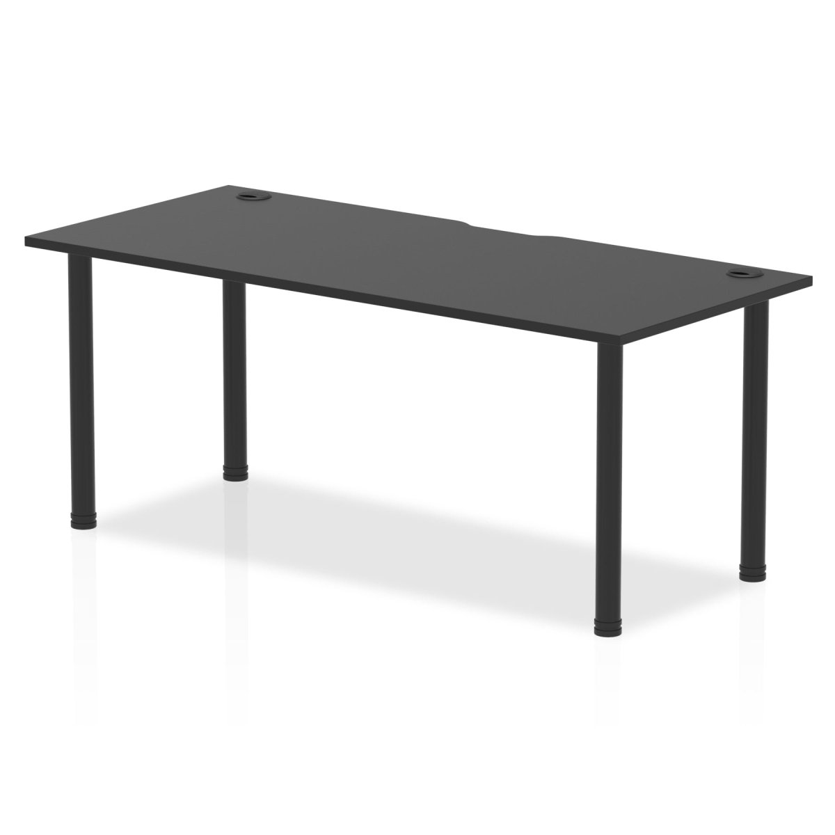 Office furniture impulse-black-series-straight-table Dynamic  Black 180 Wide