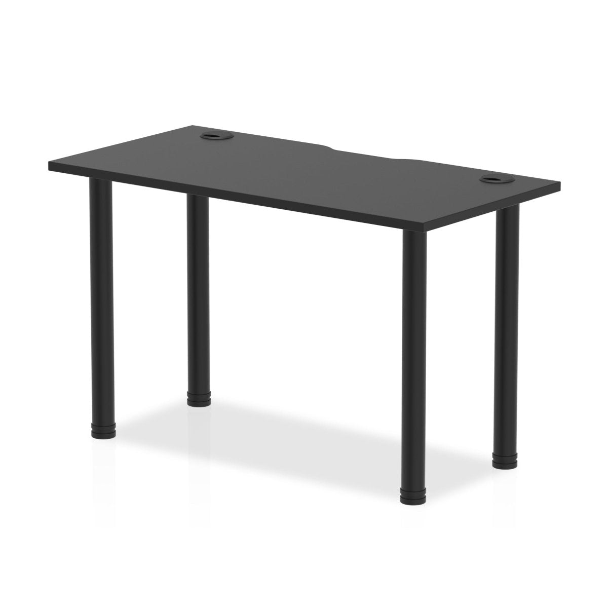 Office furniture impulse-black-series-slimline-straight-table Dynamic  Black 120 Wide