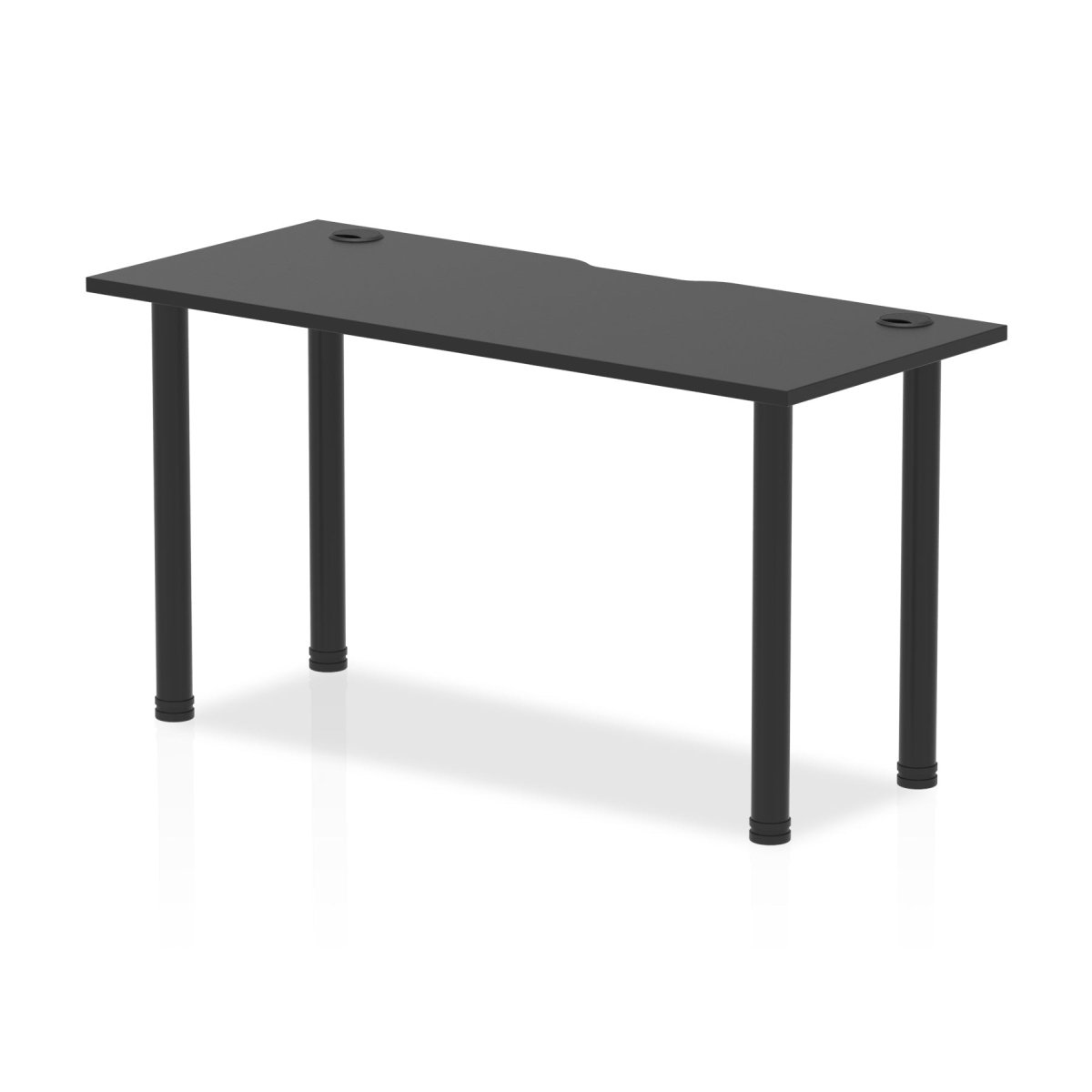 Office furniture impulse-black-series-slimline-straight-table Dynamic  Black 140 Wide