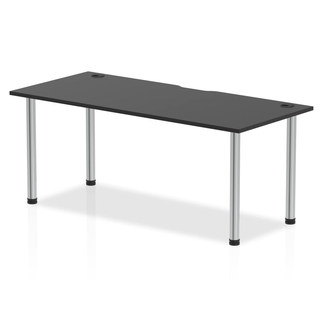 Office furniture impulse-black-series-straight-table Dynamic  Black 180 Wide