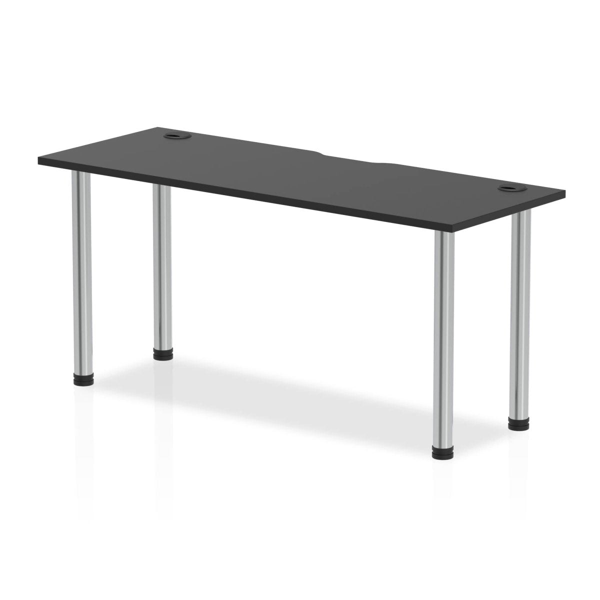Office furniture impulse-black-series-slimline-straight-table Dynamic  Black 160 Wide
