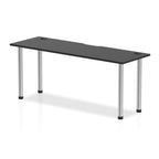 Office furniture impulse-black-series-slimline-straight-table Dynamic  Black 180 Wide