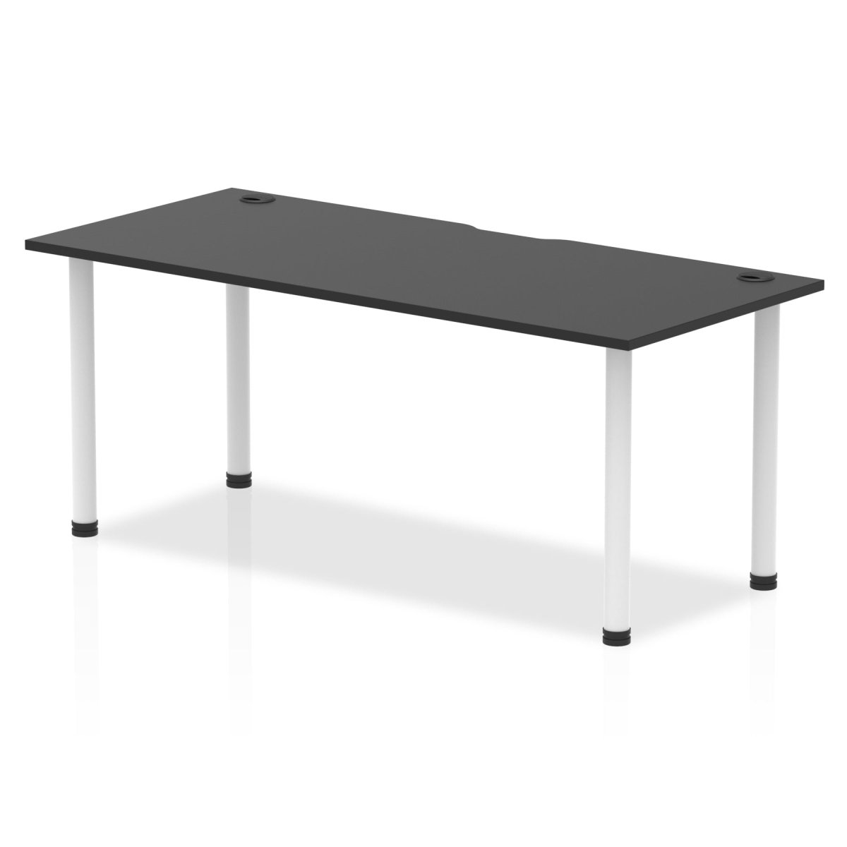 Office furniture impulse-black-series-straight-table Dynamic  Black 180 Wide
