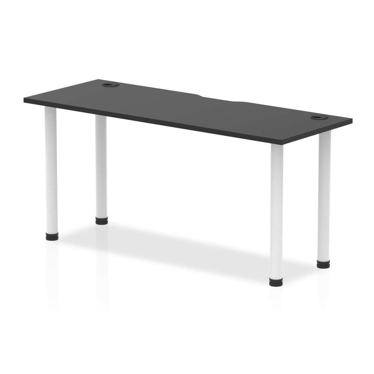 Office furniture impulse-black-series-slimline-straight-table Dynamic  Black 160 Wide
