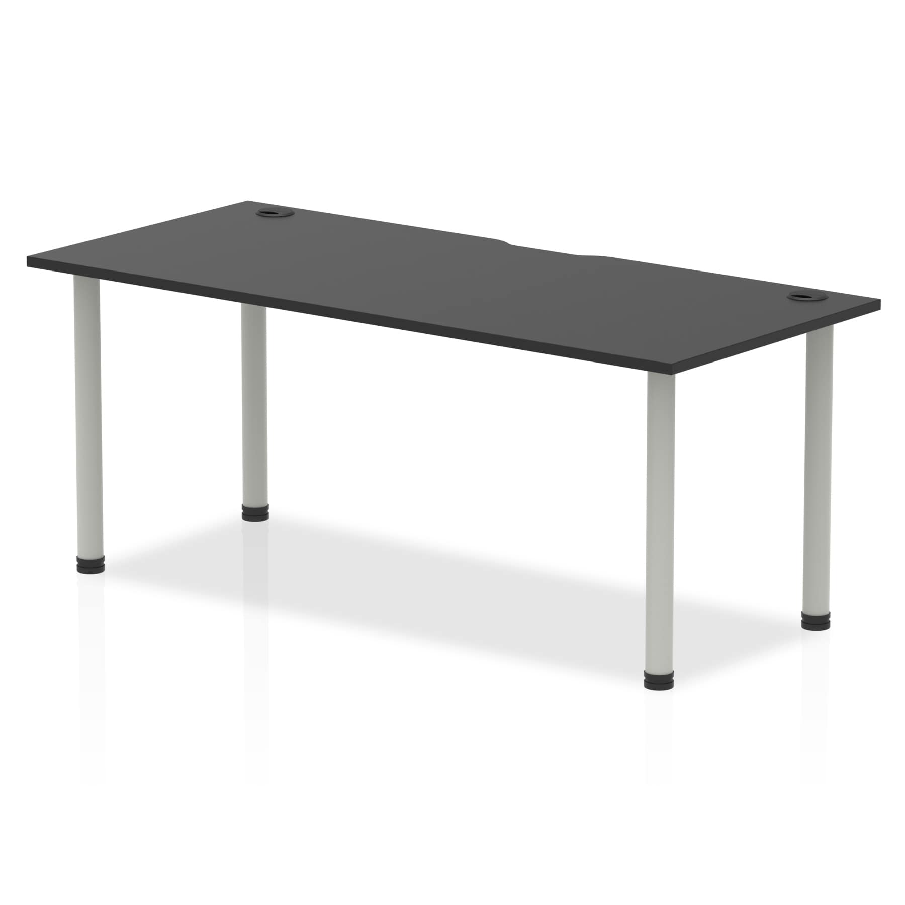 Office furniture impulse-black-series-straight-table Dynamic  Black 180 Wide
