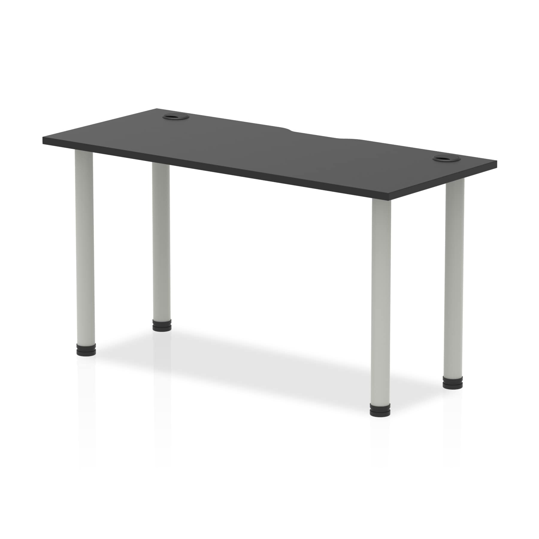 Office furniture impulse-black-series-slimline-straight-table Dynamic  Black 140 Wide